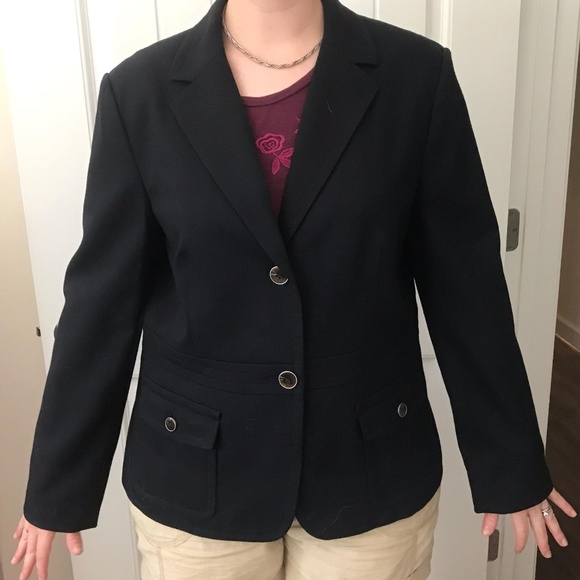 Talbots Jackets & Blazers - Talbots Navy Wool Blazer - 16